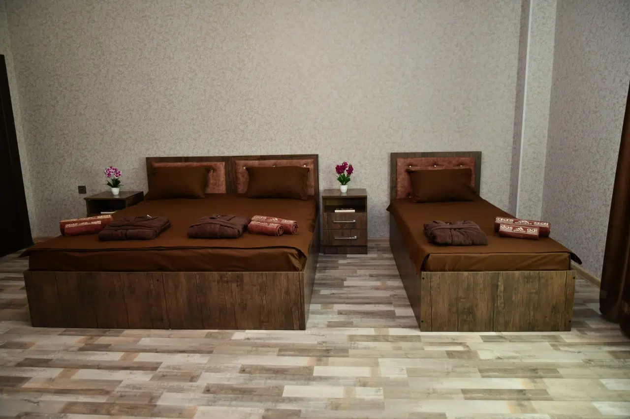 The restaurant — three buffet meals daily.